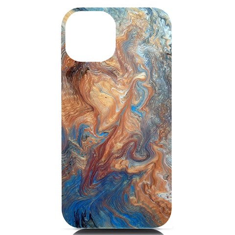 Blue flow iPhone 14 Black UV Print PC Hardshell Case from ArtsNow.com Front