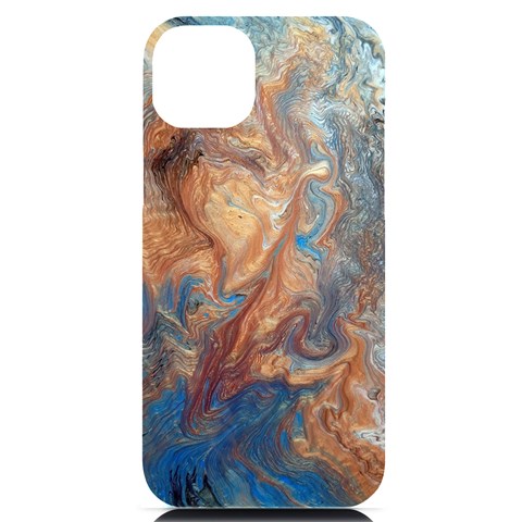 Blue flow iPhone 14 Plus Black UV Print PC Hardshell Case from ArtsNow.com Front