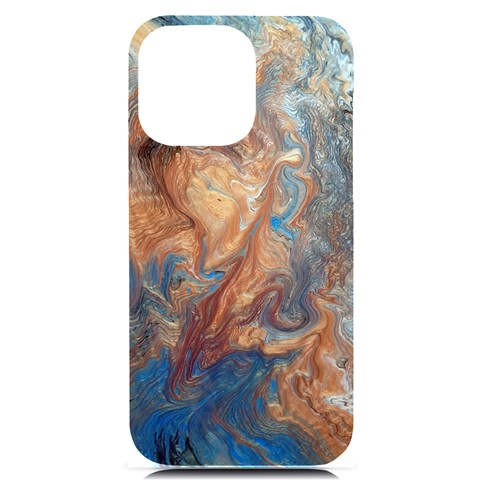 Blue flow iPhone 14 Pro Max Black UV Print PC Hardshell Case from ArtsNow.com Front