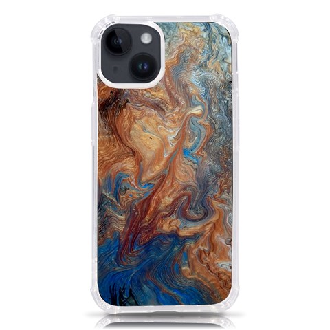 Blue flow iPhone 14 TPU UV Print Case from ArtsNow.com Front