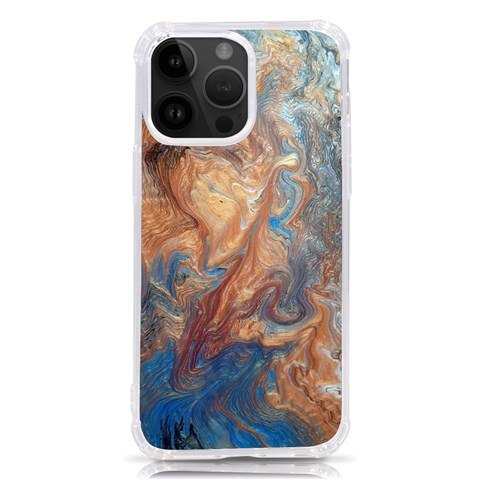 Blue flow iPhone 14 Pro Max TPU UV Print Case from ArtsNow.com Front