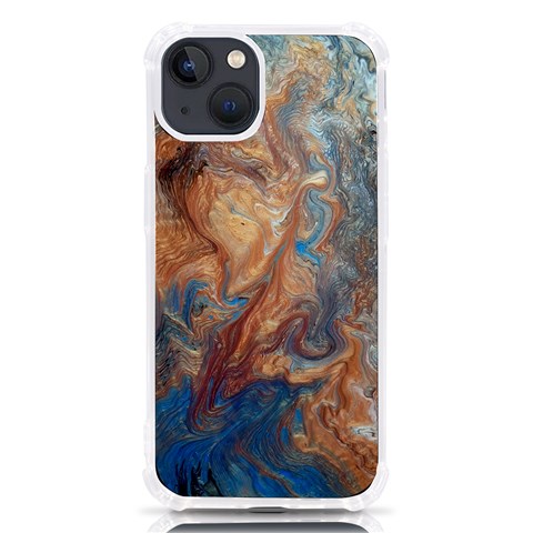 Blue flow iPhone 13 TPU UV Print Case from ArtsNow.com Front