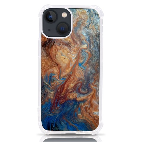 Blue flow iPhone 13 mini TPU UV Print Case from ArtsNow.com Front