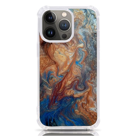 Blue flow iPhone 13 Pro TPU UV Print Case from ArtsNow.com Front