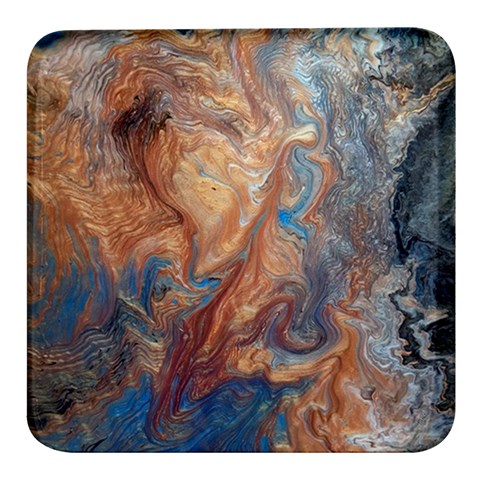 Blue flow Square Glass Fridge Magnet (4 pack) from ArtsNow.com Front
