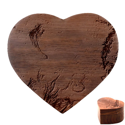 Blue flow Heart Wood Jewelry Box from ArtsNow.com Front