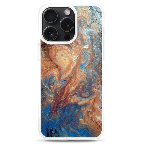 Blue flow iPhone 15 Pro Max TPU UV Print Case from ArtsNow.com Front