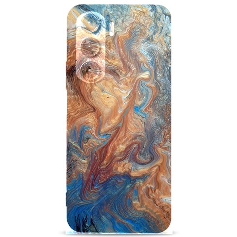 Blue flow Samsung Galaxy S24 Plus 6.7 Inch Black TPU UV Case from ArtsNow.com Front
