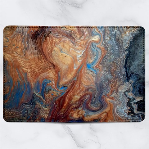 Blue flow Microfiber PU Leather Passport Holder from ArtsNow.com Full