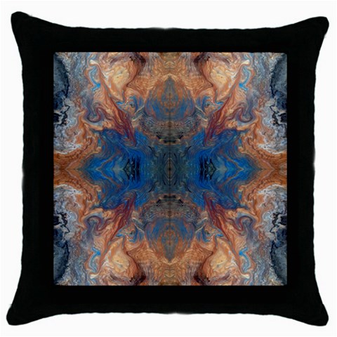 Pour Repeats Throw Pillow Case (Black) from ArtsNow.com Front