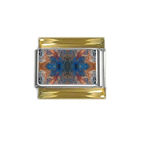 Pour Repeats Gold Trim Italian Charm (9mm) from ArtsNow.com Front