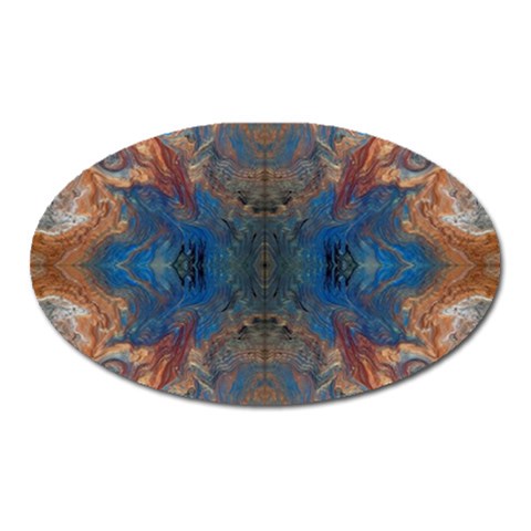 Pour Repeats Oval Magnet from ArtsNow.com Front