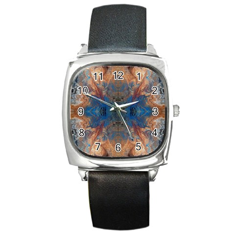 Pour Repeats Square Metal Watch from ArtsNow.com Front