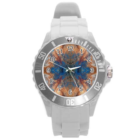 Pour Repeats Round Plastic Sport Watch (L) from ArtsNow.com Front