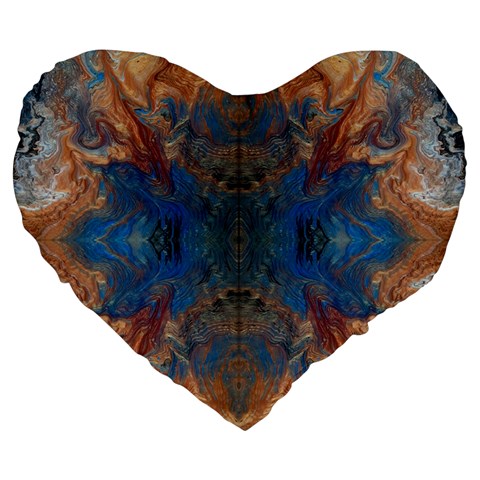 Pour Repeats Large 19  Premium Flano Heart Shape Cushions from ArtsNow.com Front