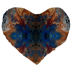 Pour Repeats Large 19  Premium Flano Heart Shape Cushions from ArtsNow.com Front