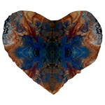 Pour Repeats Large 19  Premium Flano Heart Shape Cushions