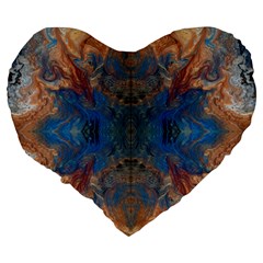 Pour Repeats Large 19  Premium Flano Heart Shape Cushions from ArtsNow.com Back