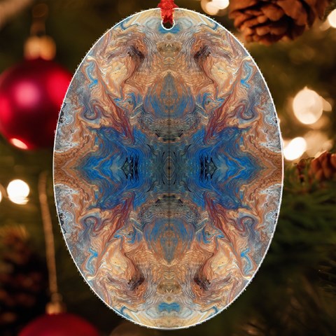Pour Repeats UV Print Acrylic Ornament Oval from ArtsNow.com Front