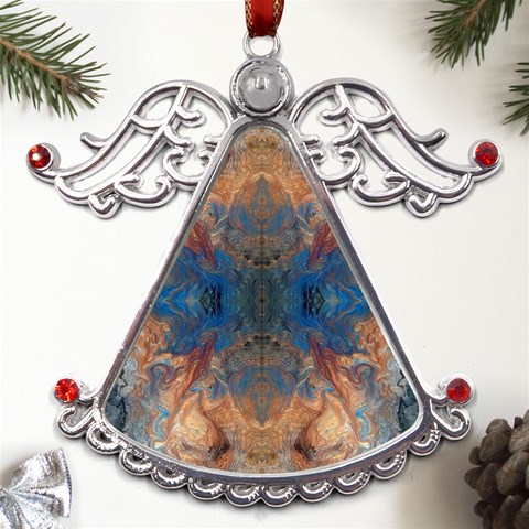 Pour Repeats Metal Angel with Crystal Ornament from ArtsNow.com Front
