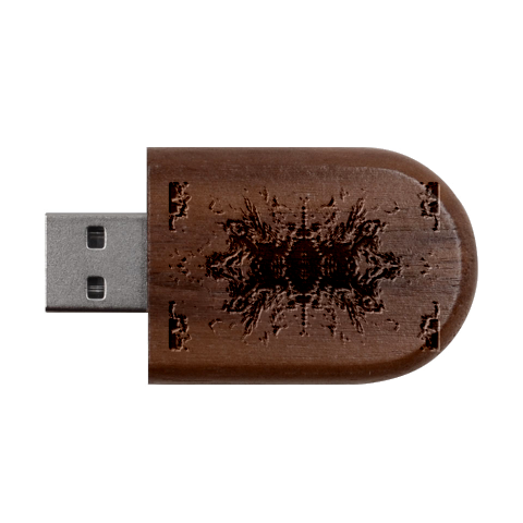 Pour Repeats Wood Oval USB Flash Drive from ArtsNow.com USB