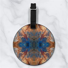Pour Repeats Nappa Leather Luggage Tag Round from ArtsNow.com Back