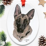 German Shepherd 2 Ornament (Oval)