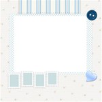 ScrapBook Page 12  x 12  Blue Flannel Fabrics