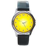 Warm Background Round Metal Watch