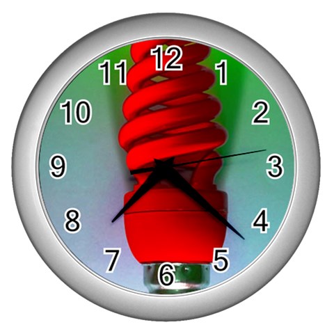 Twisted Florecense Wall Clock (Silver) from ArtsNow.com Front