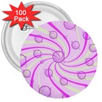 Swirls And Bubbles 3  Button (100 pack)
