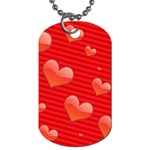 Red hearts Dog Tag (One Side)