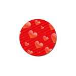 Red hearts Golf Ball Marker