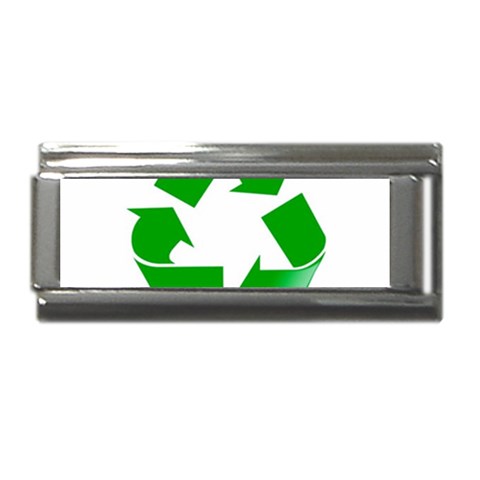 Recycle sign Superlink Italian Charm (9mm) from ArtsNow.com Front