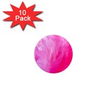 Pink Feather 1  Mini Magnet (10 pack) 