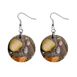 Pebbles on the beach 1  Button Earrings