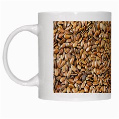 Linen Seeds White Mug from ArtsNow.com Left