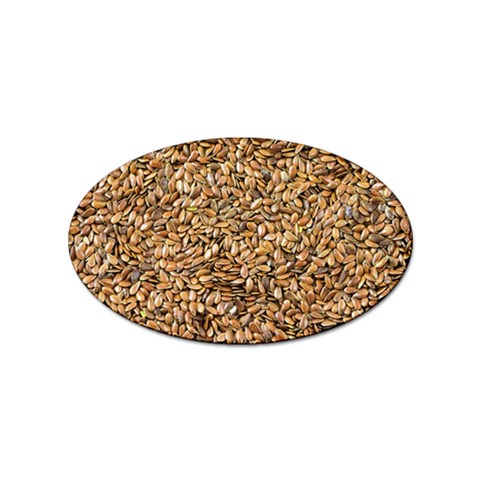 Linen Seeds Sticker Oval (100 pack) from ArtsNow.com Front