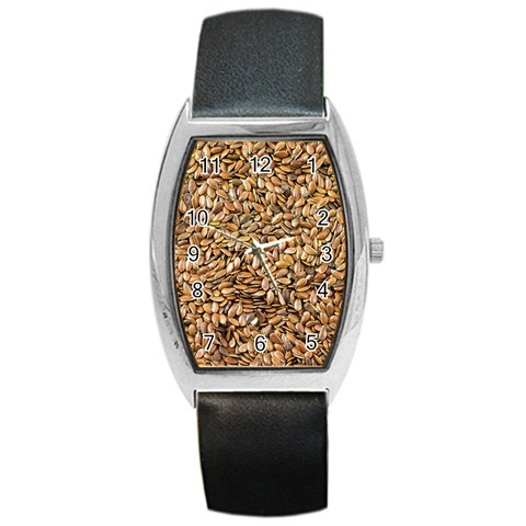 Linen Seeds Barrel Style Metal Watch from ArtsNow.com Front