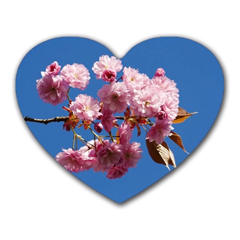 Japanese flowering cherry Mousepad (Heart) from ArtsNow.com Front