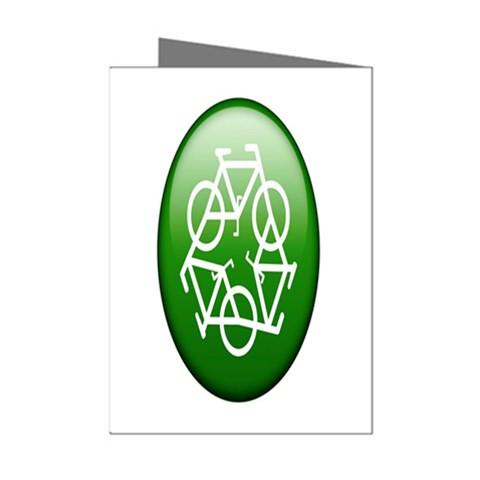 Green recycle symbol Mini Greeting Cards (Pkg of 8) from ArtsNow.com Left