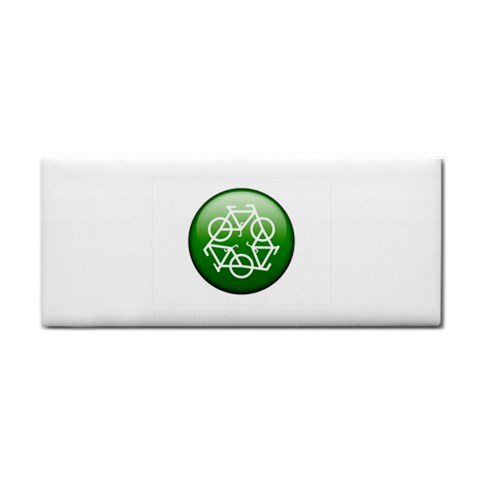 Green recycle symbol Hand Towel from ArtsNow.com Front