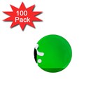 Green silhouette 1  Mini Magnet (100 pack) 