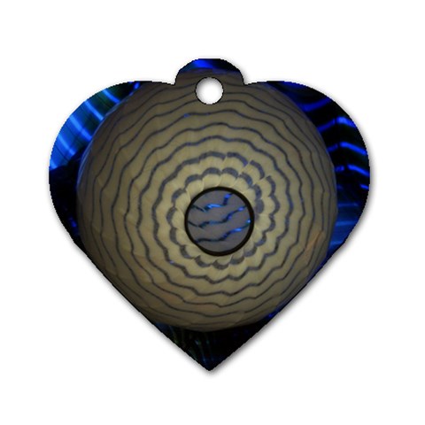 Glass Ball Dog Tag Heart (One Side) from ArtsNow.com Front
