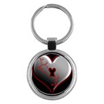 Breaking Heart Key Chain (Round)