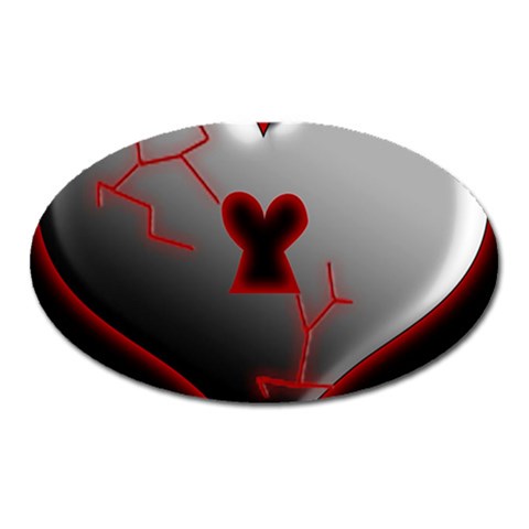 Breaking Heart Magnet (Oval) from ArtsNow.com Front