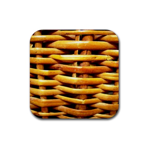 Basket Up Close Rubber Coaster (Square) from ArtsNow.com Front