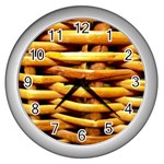 Basket Up Close Wall Clock (Silver)