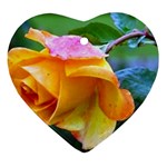 Orange Rose   Ornament (Heart)
