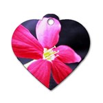 Antina Flower  Dog Tag Heart (One Side)